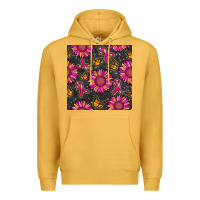 Mustard breast cancer sunflower seamless pattern Premium Hoodie - BundleAndBundleShop