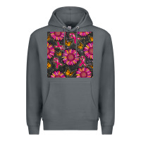 Rock breast cancer sunflower seamless pattern Premium Hoodie - BundleAndBundleShop