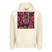 Sandshell breast cancer sunflower seamless pattern Premium Hoodie - BundleAndBundleShop