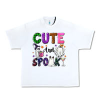 White Cute and spooky Urban Heavy Tee - NancyCooperArtShop