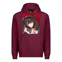 Burgundy tokisaki kurumi Premium Hoodie - tuanDangUi