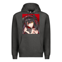 Charcoal Heather tokisaki kurumi Premium Hoodie - tuanDangUi