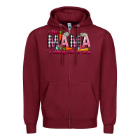 Burgundy This Mama Is Chilling With Her Peeps Zipper Hoodie - CowhideDigitalArt