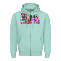 Seafoam This Mama Is Chilling With Her Peeps Zipper Hoodie - CowhideDigitalArt