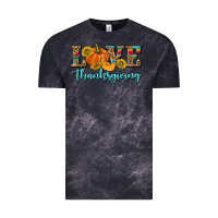 Cloud Black Love Thanksgiving Vintage Tee - texasbilliewilder