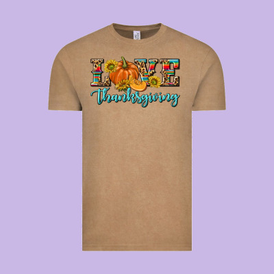 Love Thanksgiving Vintage Tee Designed By Texasbilliewilder