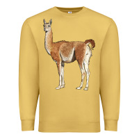 Antique Gold guanaco llama Premium Sweatshirt - LillyAllenDesigns