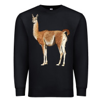 Black guanaco llama Premium Sweatshirt - LillyAllenDesigns