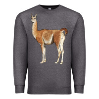 Charcoal Heather guanaco llama Premium Sweatshirt - LillyAllenDesigns