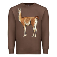 Chestnut guanaco llama Premium Sweatshirt - LillyAllenDesigns