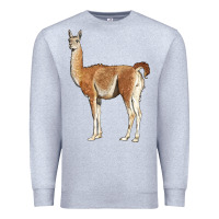 Heather Grey guanaco llama Premium Sweatshirt - LillyAllenDesigns
