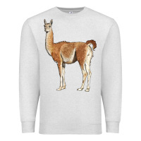 Oatmeal Heather guanaco llama Premium Sweatshirt - LillyAllenDesigns