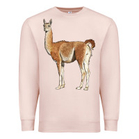 Pale Pink guanaco llama Premium Sweatshirt - LillyAllenDesigns