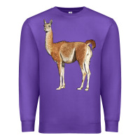 Purple guanaco llama Premium Sweatshirt - LillyAllenDesigns
