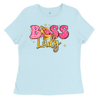 Baby Blue boss lady Ladies Tee - LillyAllenDesigns