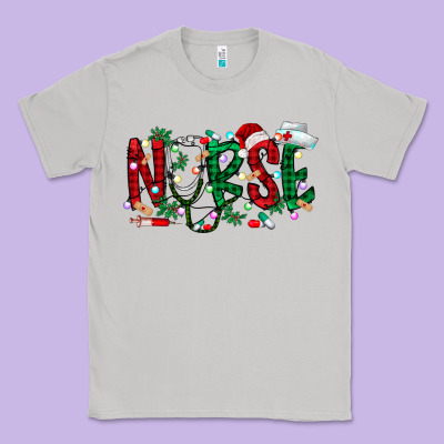 Nurse Christmas Classic Tee Designed By Racoondesign
