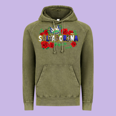 Salvadorena Vintage Hoodie Designed By Texasbilliewilder