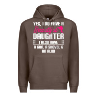 Coffee Father Yes I Do Have A Beautiful Daughter Premium Hoodie - tuanDangUi