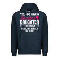 Navy Father Yes I Do Have A Beautiful Daughter Premium Hoodie - tuanDangUi