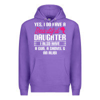 Purple Father Yes I Do Have A Beautiful Daughter Premium Hoodie - tuanDangUi