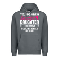 Rock Father Yes I Do Have A Beautiful Daughter Premium Hoodie - tuanDangUi