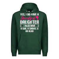 Sports Green Father Yes I Do Have A Beautiful Daughter Premium Hoodie - tuanDangUi