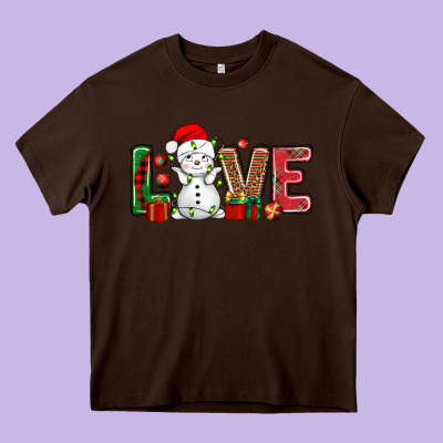 Love Snowman Bbs Heavy Core Tee Designed By Bundleandbundleshop