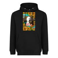 Black Cute Baby Calf Heavyweight Hoodie - LillyAllenDesigns