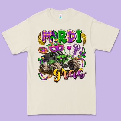 Mardi Gras Monster Truck Premium Tee Designed By Lillyallendesigns