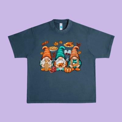 Thanksgiving Gnomes Urban Heavy Tee Designed By Nancycooperartshop
