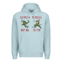Blue Mist say pizza to drugs say no to yes Premium Hoodie - tuanDangUi