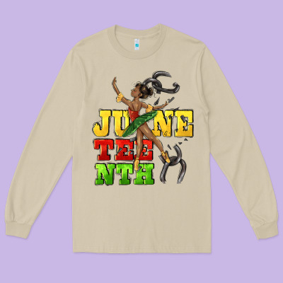 Juneteenth Long Sleeve Tee Designed By Cowgirlartshop