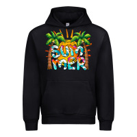 Black summer waves and sun Urban Hoodie - BarkalooDesign