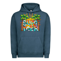 Pigment Midnight Navy summer waves and sun Urban Hoodie - BarkalooDesign