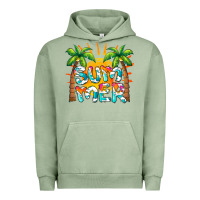 Pigment Oil Green summer waves and sun Urban Hoodie - BarkalooDesign