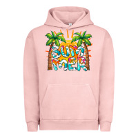 Pigment Salmon summer waves and sun Urban Hoodie - BarkalooDesign