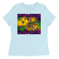 Baby Blue mardi gras street lights Ladies Tee - LillyAllenDesigns