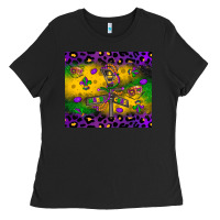 Black mardi gras street lights Ladies Tee - LillyAllenDesigns