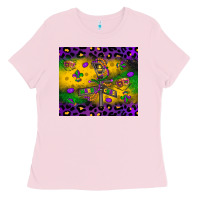 Bubblegum Pink mardi gras street lights Ladies Tee - LillyAllenDesigns