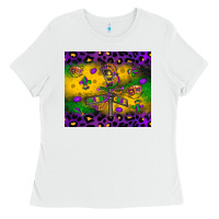 White mardi gras street lights Ladies Tee - LillyAllenDesigns