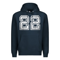 Navy Number 22 Sports Jersey Lucky No. Birthday Age Vintage Premium Hoodie - tuanDangUi