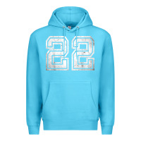 Ocean Blue Number 22 Sports Jersey Lucky No. Birthday Age Vintage Premium Hoodie - tuanDangUi