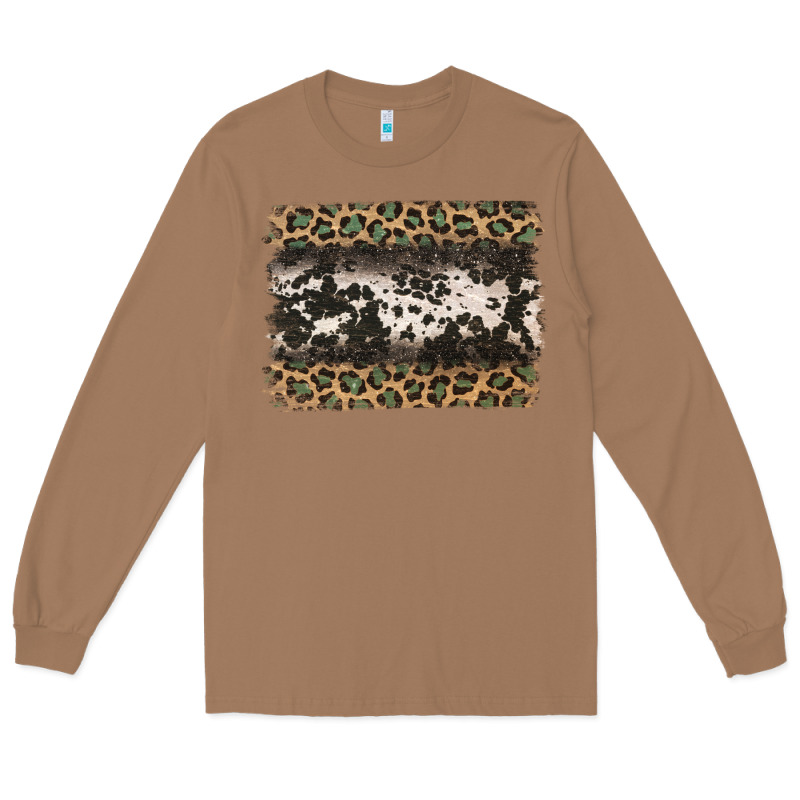 Leopard Cowhide Pattern Background Long Sleeve Tee by Jasminsmagicworld | Teevron