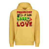 Antique Gold pharmacist do it with care and love christmas Premium Hoodie - FaDigitalArtStudio