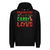 Black pharmacist do it with care and love christmas Premium Hoodie - FaDigitalArtStudio