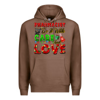 Chestnut pharmacist do it with care and love christmas Premium Hoodie - FaDigitalArtStudio