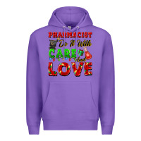 Purple pharmacist do it with care and love christmas Premium Hoodie - FaDigitalArtStudio