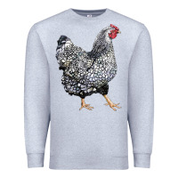 Heather Grey wyandotte chicken Premium Sweatshirt - LillyAllenDesigns