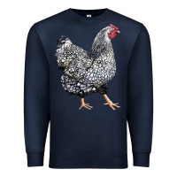 Navy wyandotte chicken Premium Sweatshirt - LillyAllenDesigns