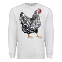 Oatmeal Heather wyandotte chicken Premium Sweatshirt - LillyAllenDesigns